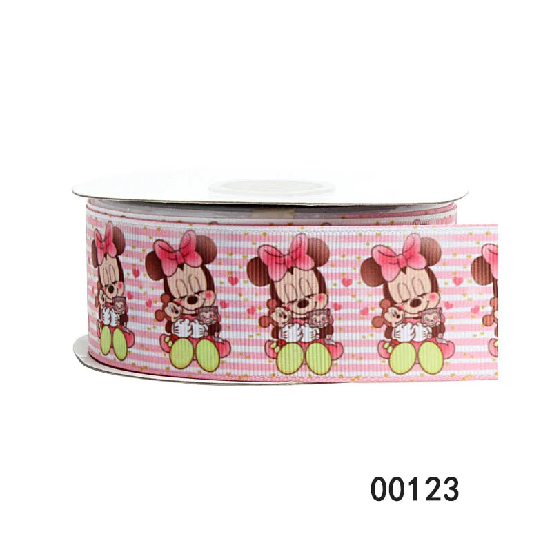 5Yards Disney Minnie Mouse DIY Grosgrain Ribbon 25MM 38MM