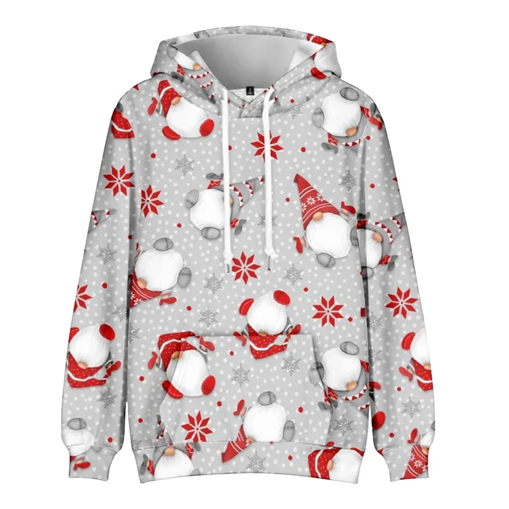 Boutique Christmas Dwarf Printed Hoodie for Men Sports Hoodie for Men Street Casual Fashion Clothing for Men Warm Winter Hoodie