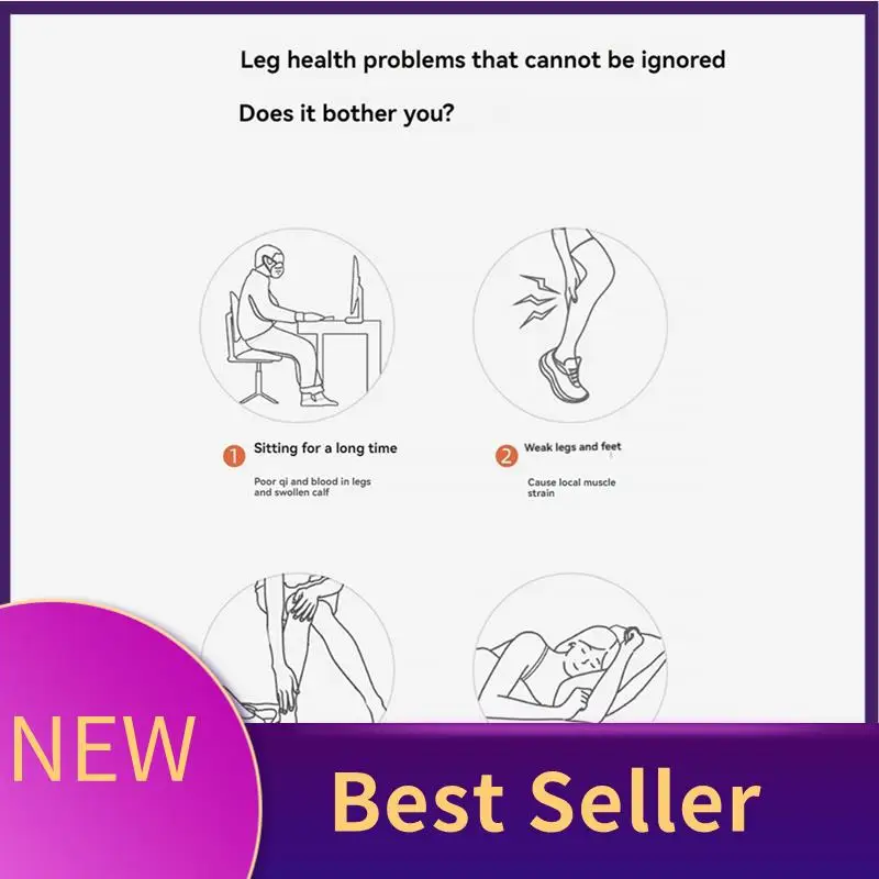 ABHI-Electric Foot Massagers Air Compression Massage With Heat For Pain Relief 3 Intensities 3 Modes Relax Muscles 1PC