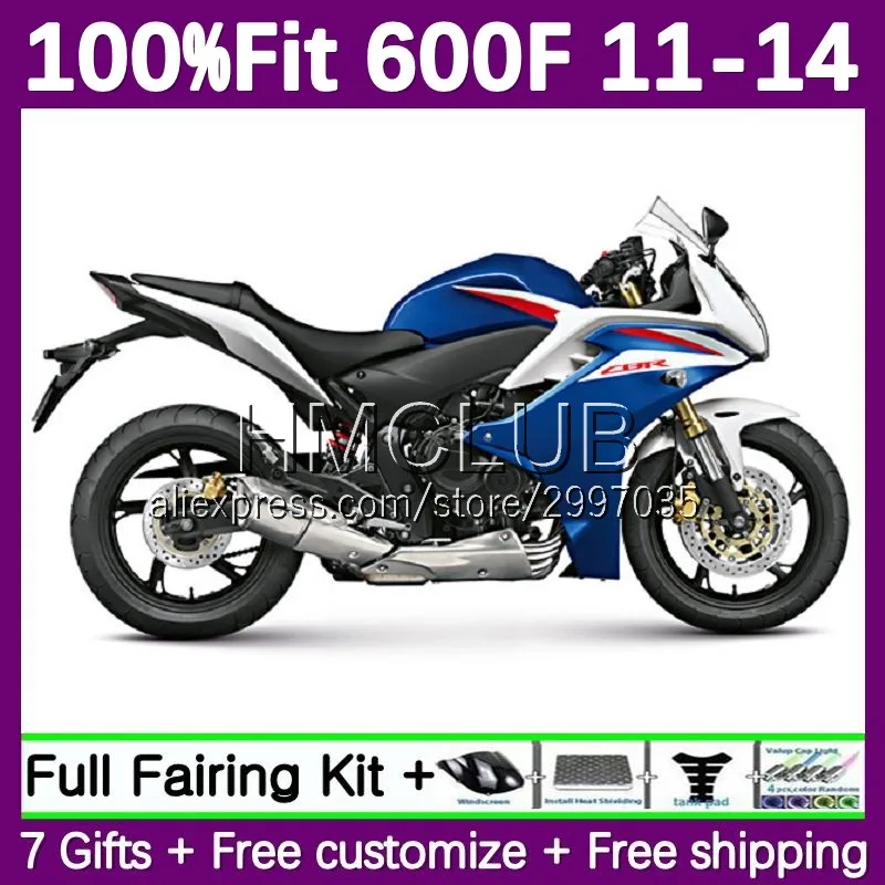 Injection Fairings For HONDA CBR600F4i CBR 600 F 600F 50No.9 CBR600F 11 12 13 14 CBR600 F blue stock F4i 2011 2012 2013 2014