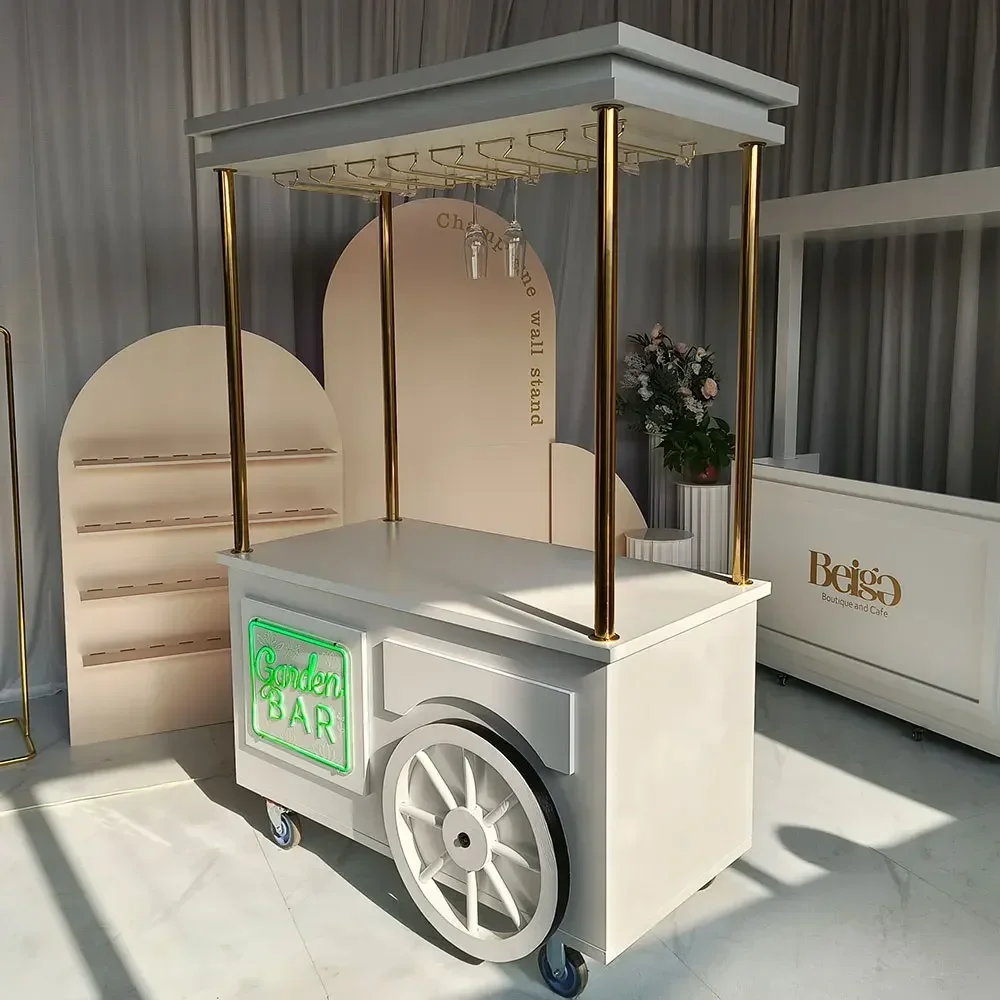 Best-selling Custom Wedding Champagne Car Metal Mobile Candy Stick Car With Light Emitting Diode Neon Signs