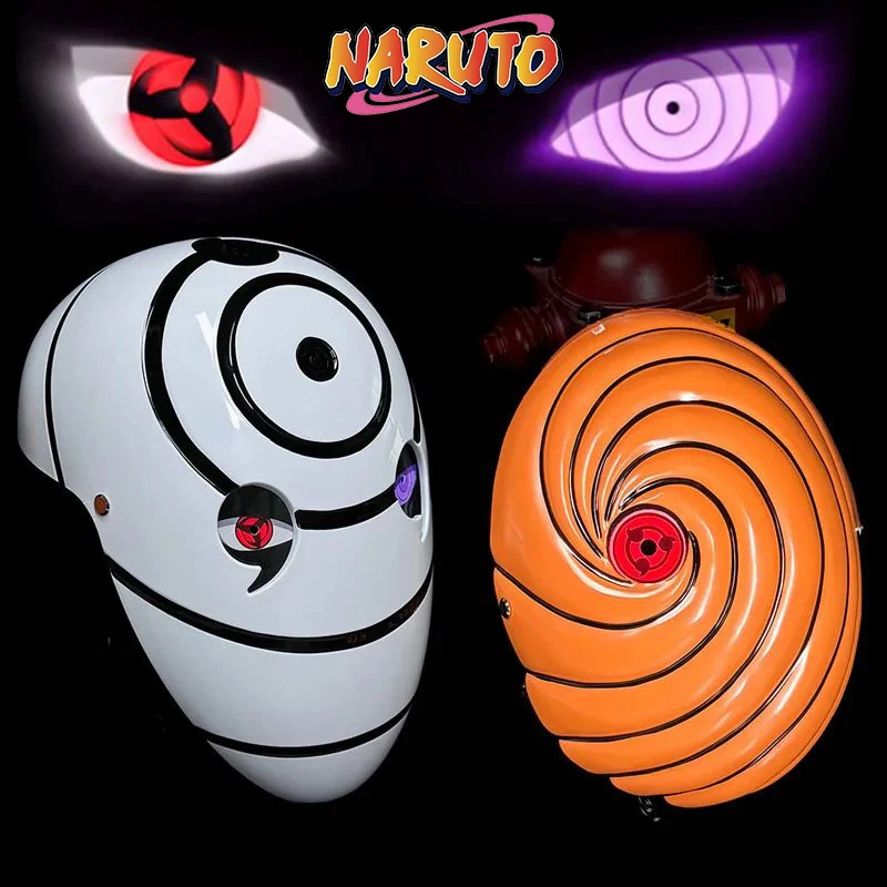 Naruto Uchiha Obito Anime Cosplay Mask Can Emit Light Uchiha Madara Cosplay Party Halloween Cool And Cool Costume Mask Gift