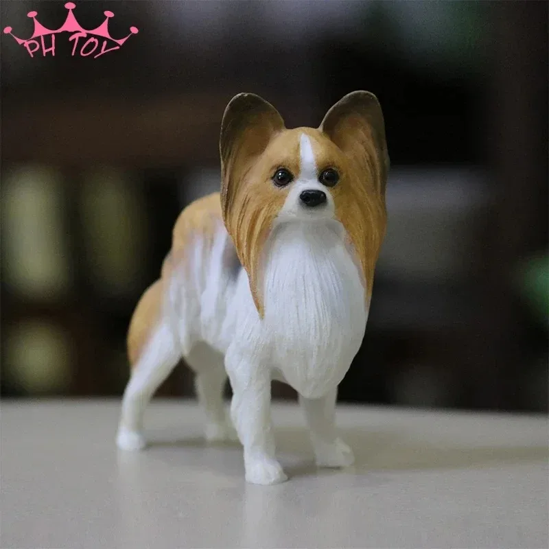 1/6 Bilancia Simulato Papillon Orecchio di Farfalla Modello di Cane Per Action Figure Display Collezione Arte Ornamt Decorazione Auto Regalo Giocattolo per Animali Domestici