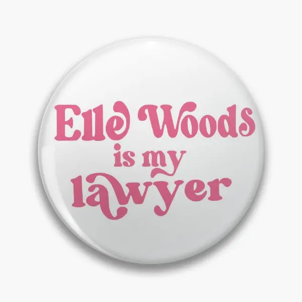 Elle Woods Is My Lawyer  Soft Button Pin Creative Cute Cartoon Lapel Pin Jewelry Clothes Hat Collar Funny Women Brooch Lover