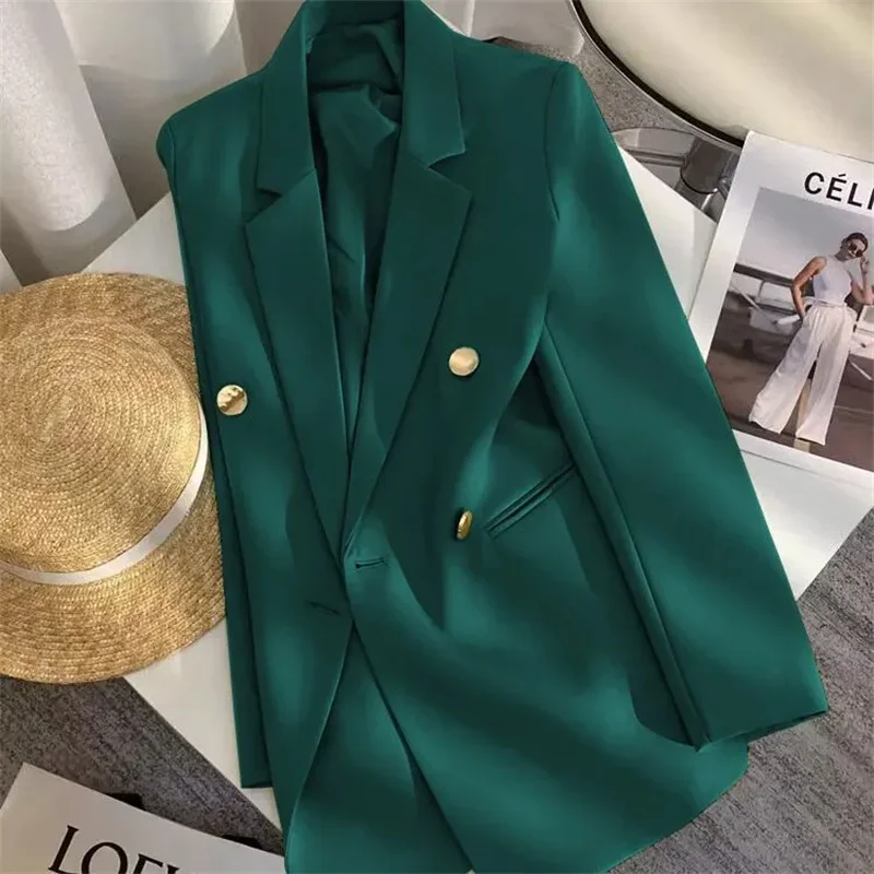 新しい女性スーツコートエレガントなスポーツカジュアルブレザー韓国ファッションジャケット秋固体オフィスレディース服基本的なコートアウター