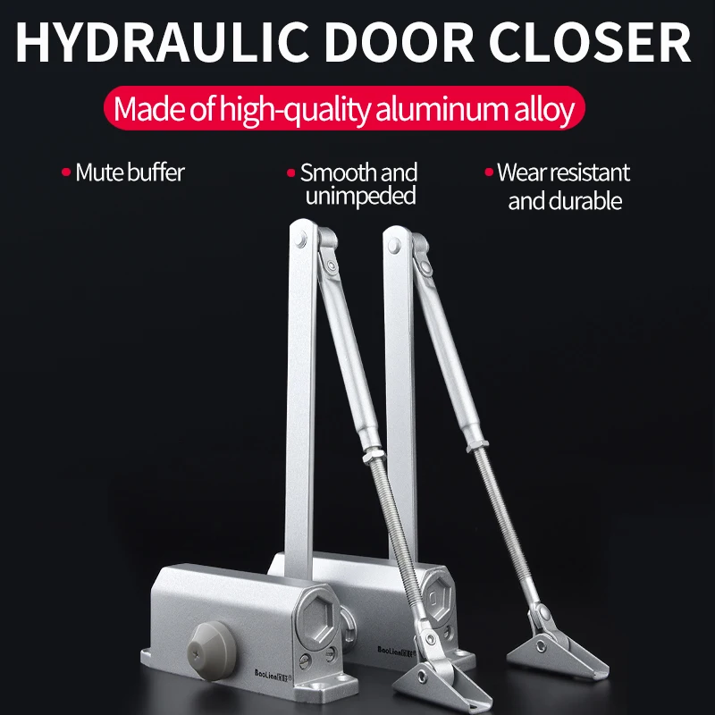 

Adjustable Bedroom Door Closer Damping Buffer Door Stopper Speed Mute Closing For 25 to 65KG Door Hardware