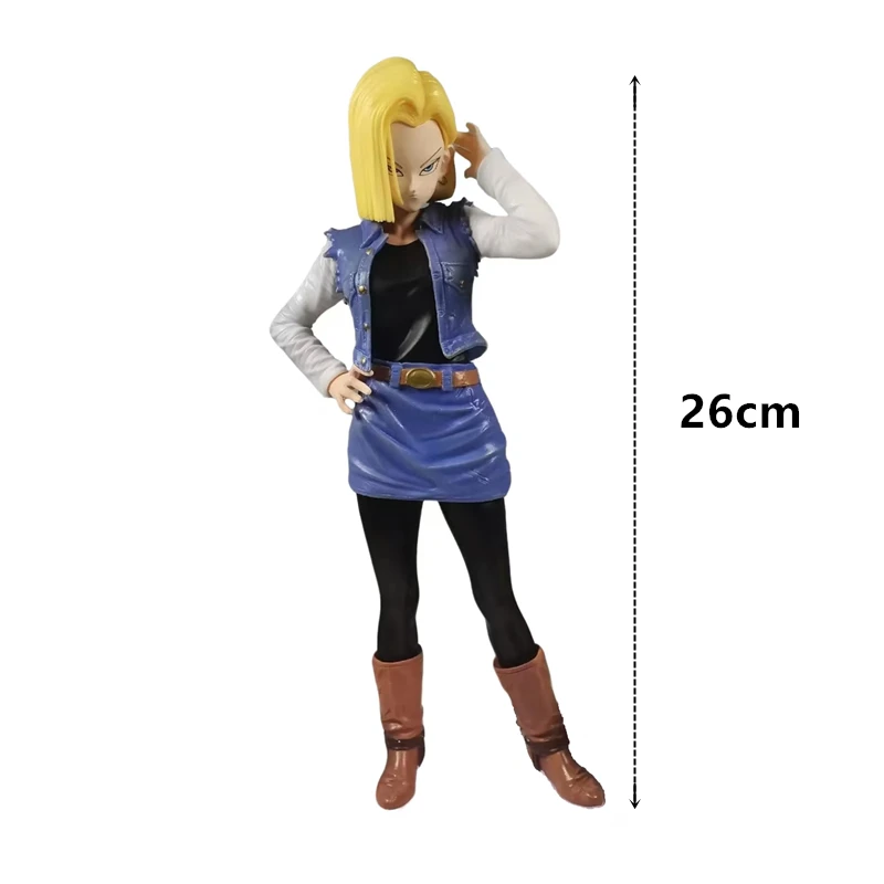 26 cm Dragon Ball Z Anime Android 18 bambola mobile modello in PVC collezione di statue decorazione del desktop regalo giocattolo ornamento