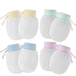 4 Pairs Nylon Baby Gloves Kids Accessories Protection Face Anti-grasping Scratch Mittens Mesh Boys Health Products