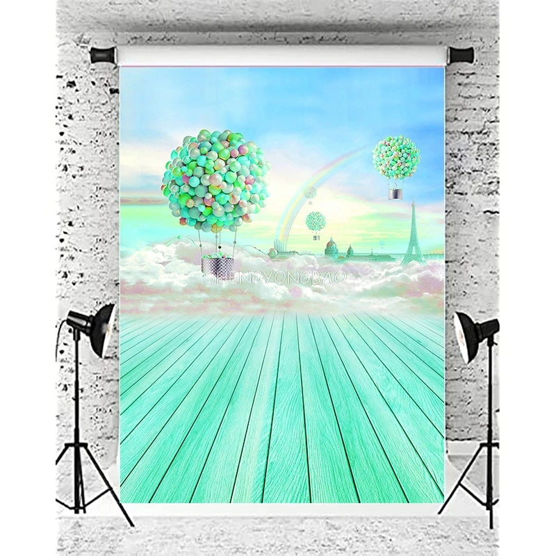 SHENGYONGBAO Wood Planks and Floor Photography Backdrops Retro Selfie Background Portrait Vintage Studio Photo Booth Prop M43
