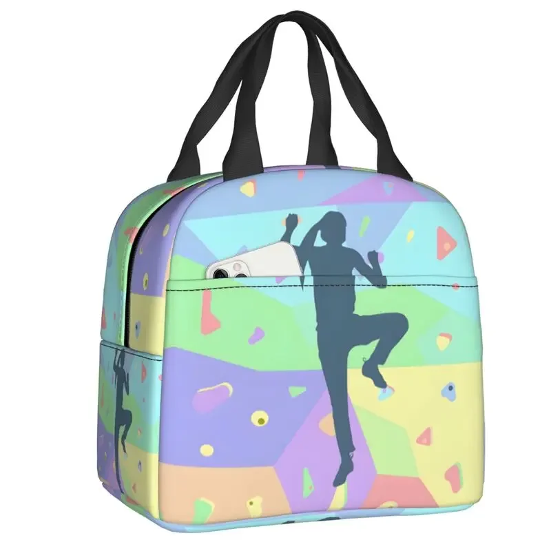 Bouldering Rock Climbing Wall Lunch Bag Climber Gift Cooler Thermal Insulated Lunch Box For Women Kids Work School Picnic