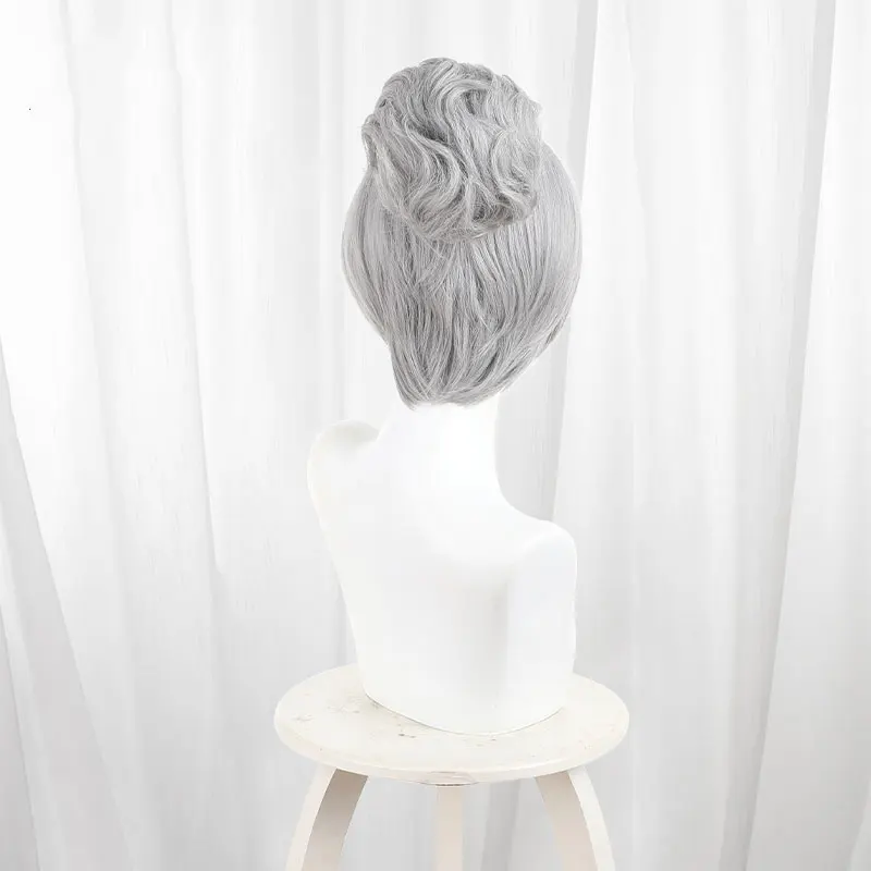 Zoo Poliziotto Judy Parrucca Cosplay Abito da festa Palla di fiori Panino Capelli grigi Adorabile coniglietto Orecchie di coniglio Fascia per le donne Halloween