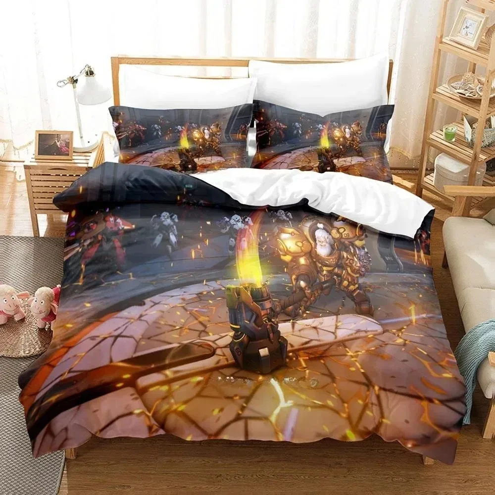 3D Printing Game Overwatch 2 Invasion Bedding Set Single Twin Full Queen King Size Bed Set Adult Kid Bedroom Duvet cover Sets