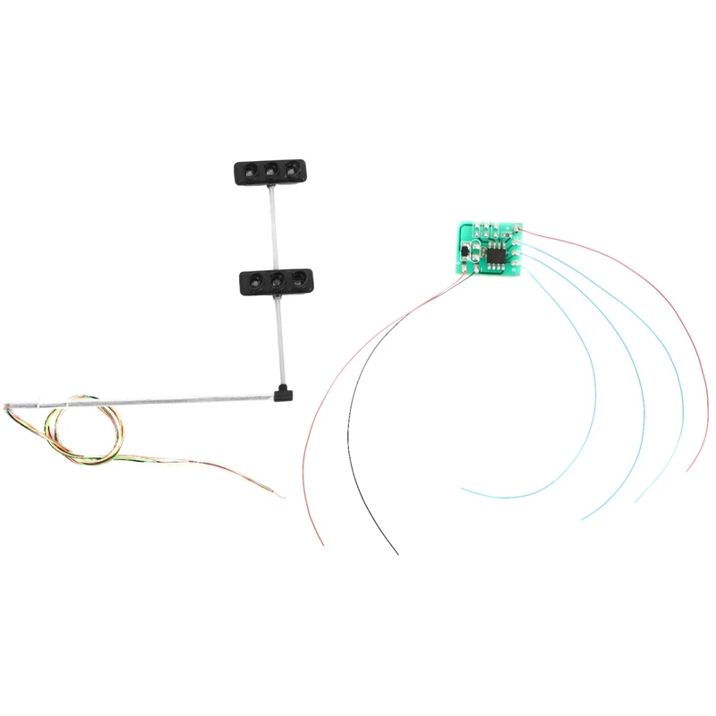 3 Color Traffic Light Signals Ho Oo Scale Model 6Led For Diy Sand Table Crossing Street Construction Model 4
