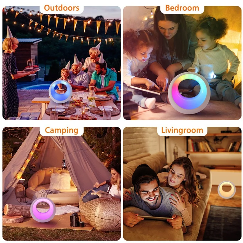 Toque a luz de cabeceira, luz noturna do quarto/luz de mesa com controle remoto, regulável, cronometrado, luz noturna que muda de cor RGB