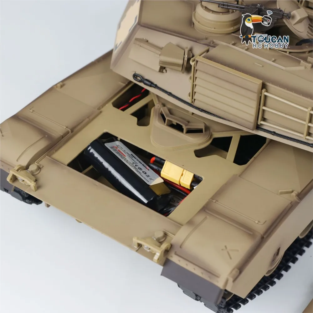 Henglong 1/16 7,0 plástico FPV M1A2 Abrams RC tanque 3918 caja de cambios barril retroceso IR combate ejército tanque de juguete