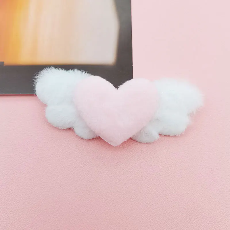 20 Stück Herz-, Stern- und Engelsflügel-Applikationen, gepolstert, zum Selbermachen, für Haarspangen und Hüte, süße Flügel-Accessoires, Aufnäher – Detail 7