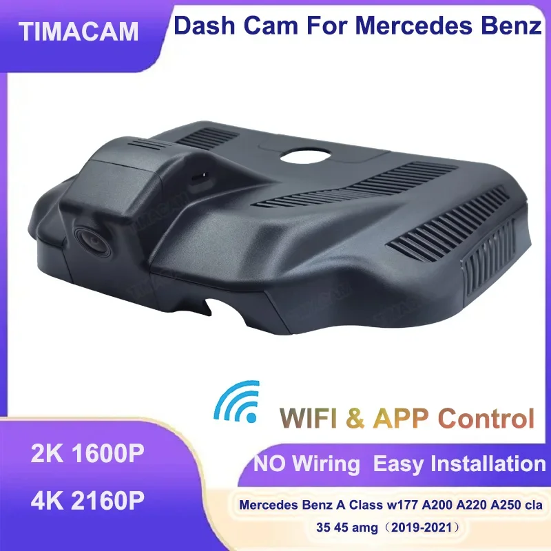 TIMACAM 4K Car DVR for Mercedes Benz A Class A200 A220 A250 w177 35 45 gla 45 35 amg w118 x156 B Class W247 Dash Cam Camera 2K