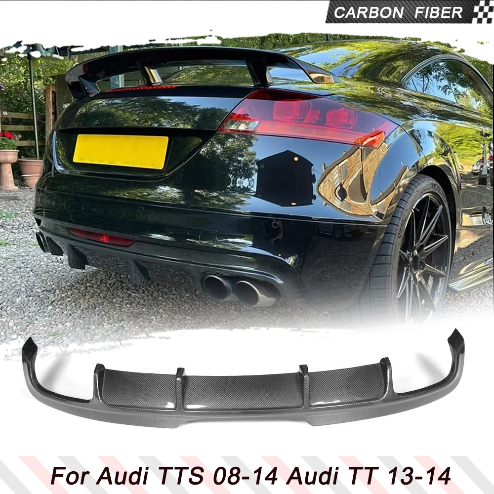 Carbon Fiber / FRP Auto Car Rear Bumper Diffuser Lip for Audi TTS Bumper 2008 - 2014 TT 2013 2014 Bumper Guard Spoiler Body Kits