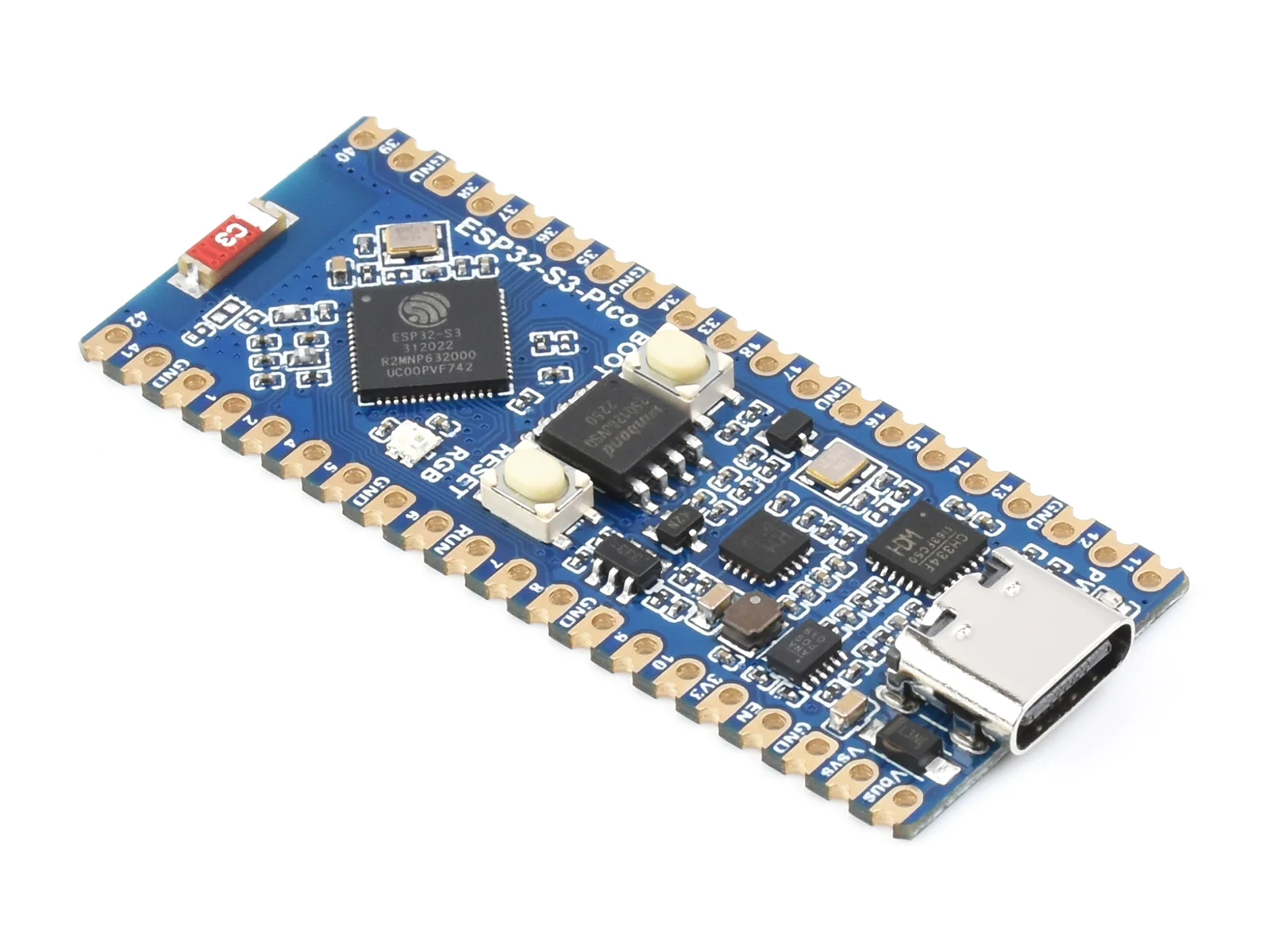 Waveshare ESP32-S3 Pico Dual-Core Processor With Frequency Up To 240 MHz,ESP32-S3 Microcontroller2.4 GHz Wi-Fi Development Board