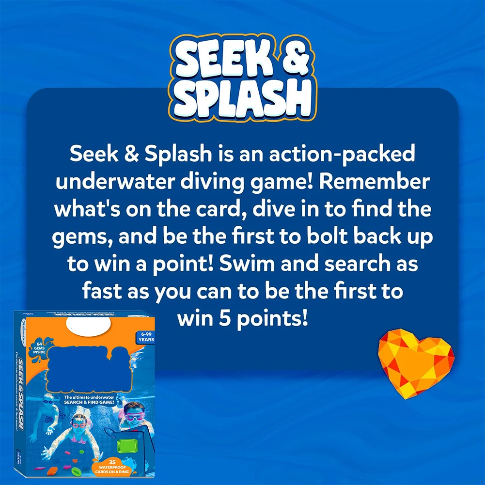 لعبة الغوص الصيد جوهرة مع حقيبة شبكية تحت الماء العثور على الأحجار الكريمة مجموعة ألعاب 64 الأحجار الكريمة الملونة للأطفال الصيف متعة Skillmatics لعبة حمام السباحة