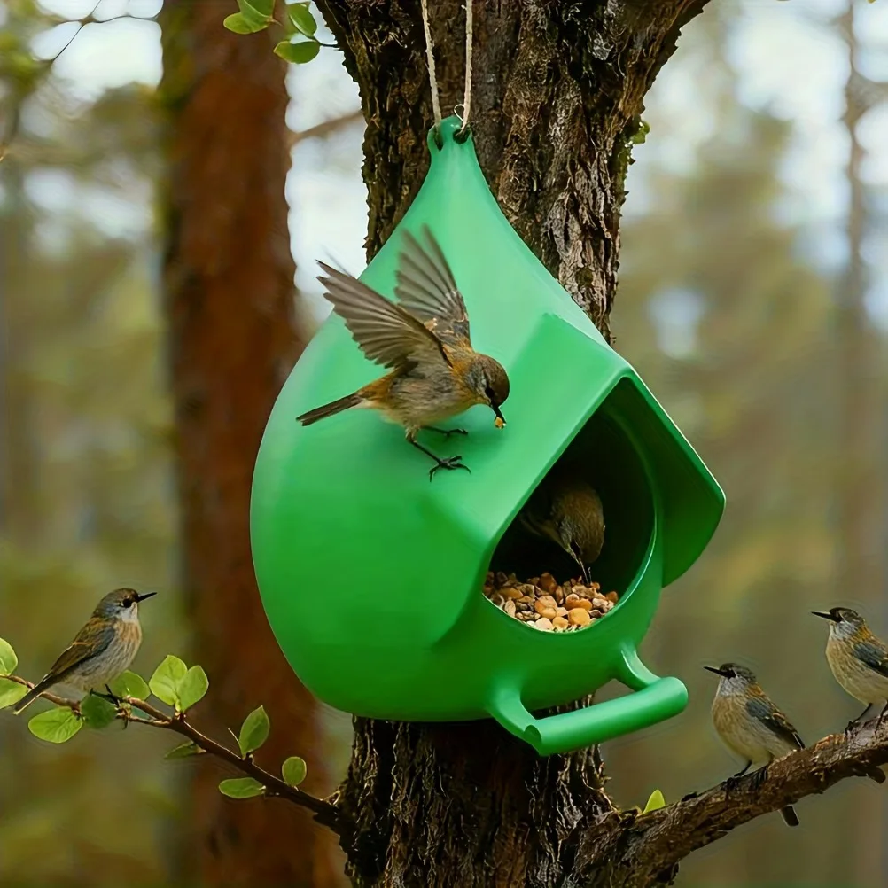 

Outdoor Courtyard Wild Forest Eaves Feeders for Birds Creative Small Bird Feeder Outdoor Waterproof Drainage Bird Feeder