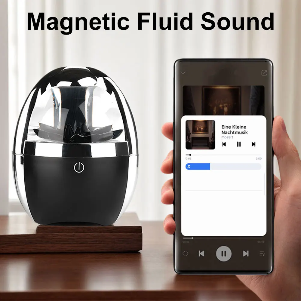 مكبر صوت Ferrofluid 4-Color قابل للتخصيص أضواء الرقص Ferrofluid BT المتكلم للمنزل مكتب ديكور هدايا عيد الميلاد للرجال والنساء