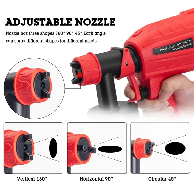 

GTBL 800ML Red Electric Spray Gun Tool Electric Spray Gun Paint Sprayer For Car Household Red Electric Spray Gun