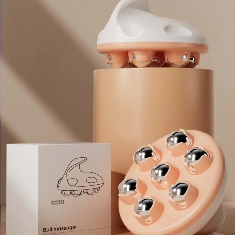 

Инструмент для массажа тела, 7-бусиний массажер, магнитные/стальные бусины, расслабляющий мышцы, роликовый шариковый массажер, вращающийся антицеллюлитный