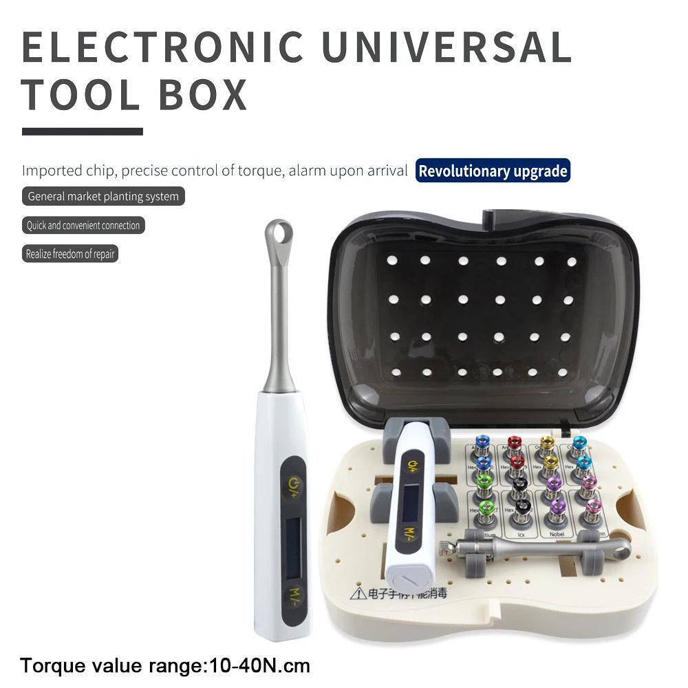 Dental Implant Torque Screw Driver Wrench  Colorful Electronic Torque Universal Tools Kit Box