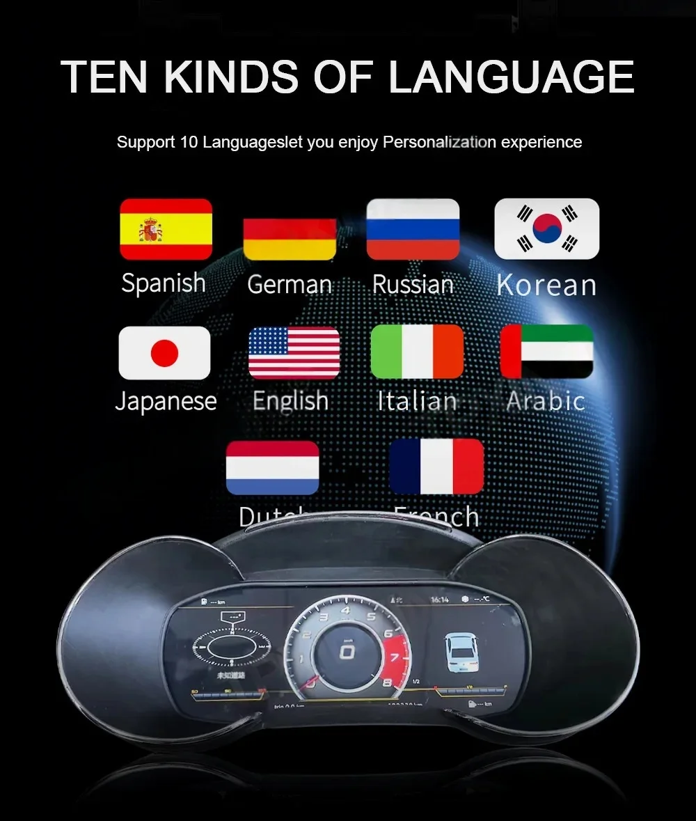 جديد 12.3 ''سيارة أداة رقمية العنقودية لأودي A3 2011 2012 2013-2020 LCD عداد السرعة لوحة القيادة لاعب وحدة مقاييس ذكية