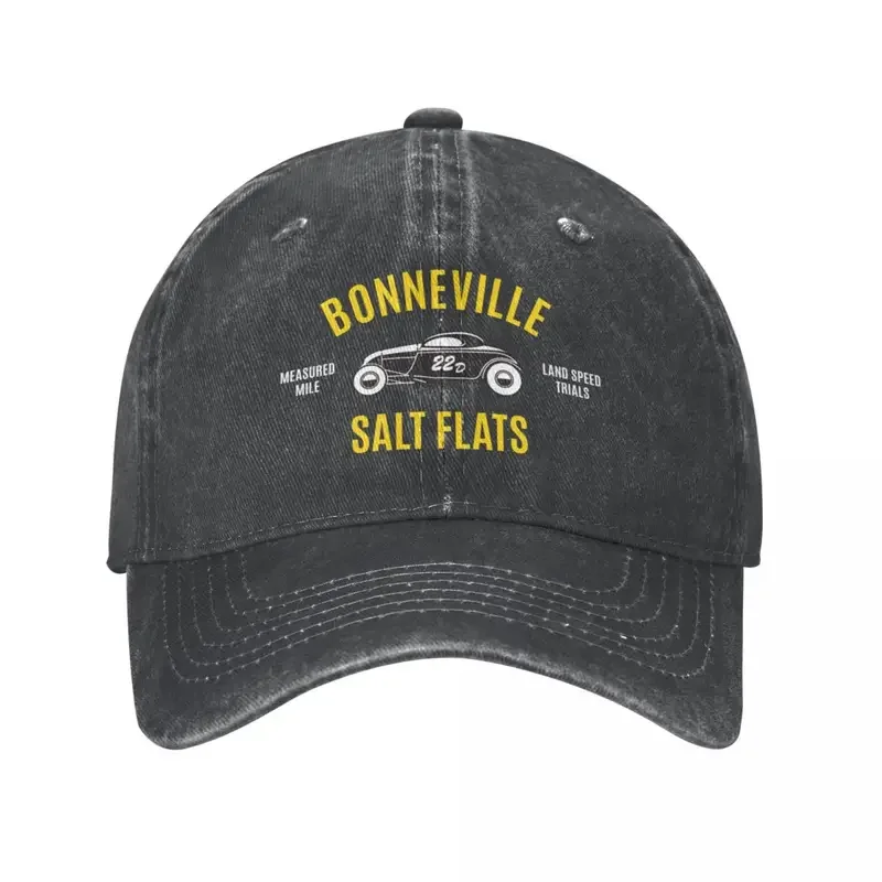 Y2K Vintage Bonneville Salt Flats Coupe racer Emblem - Yellow Print Baseball Cap Luxury Snap Back Ladies Hat Men'S