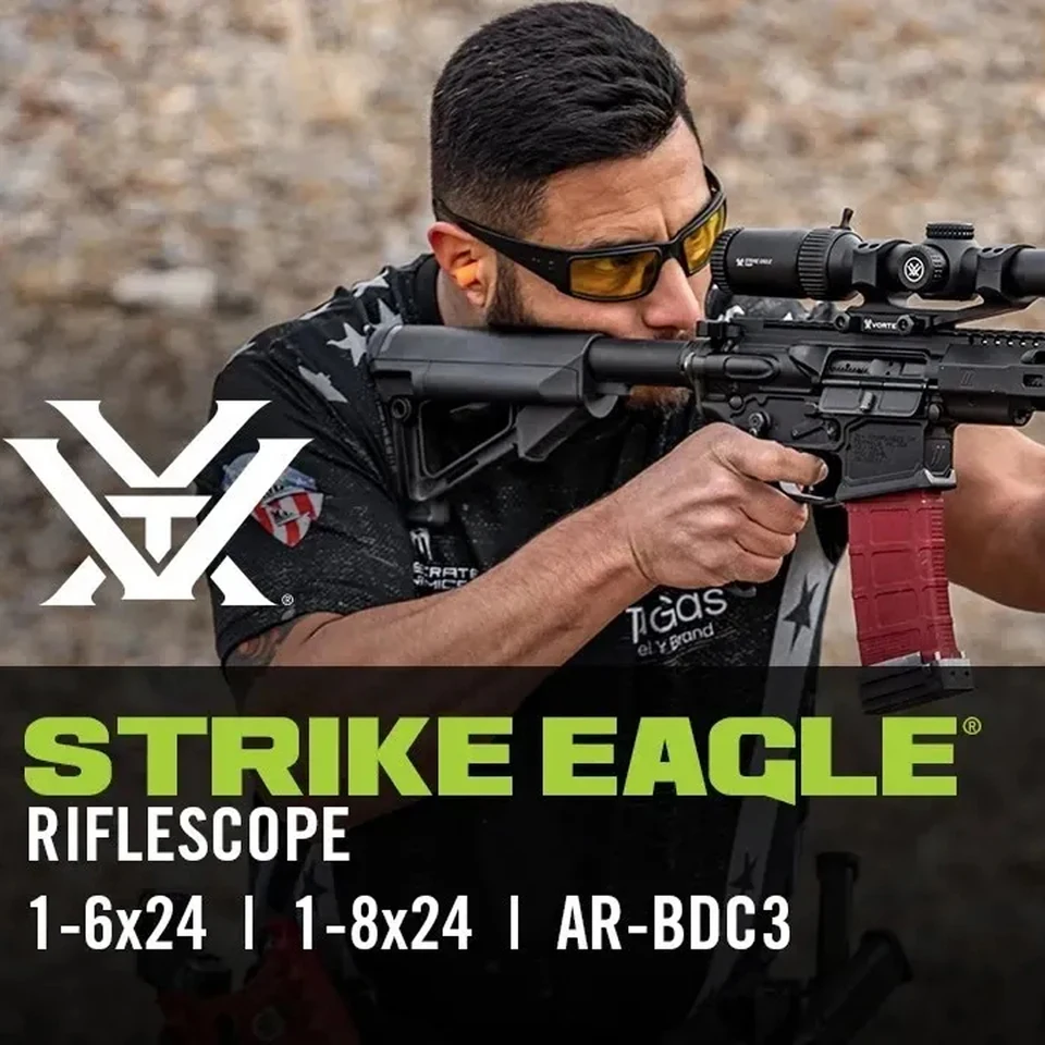 Vortex Strike Eagle 1-8x24 SFP LPVO Rifle Scope AR-BDC3 (MOA