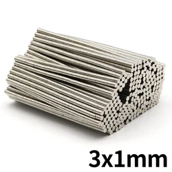 소형 원형 자석, 영구 NdFeB 초강력 자석, 3x1 네오디뮴 자석, N35, 3mm x 1mm, 20 개, 50 개, 100 개, 200 개, 500 개