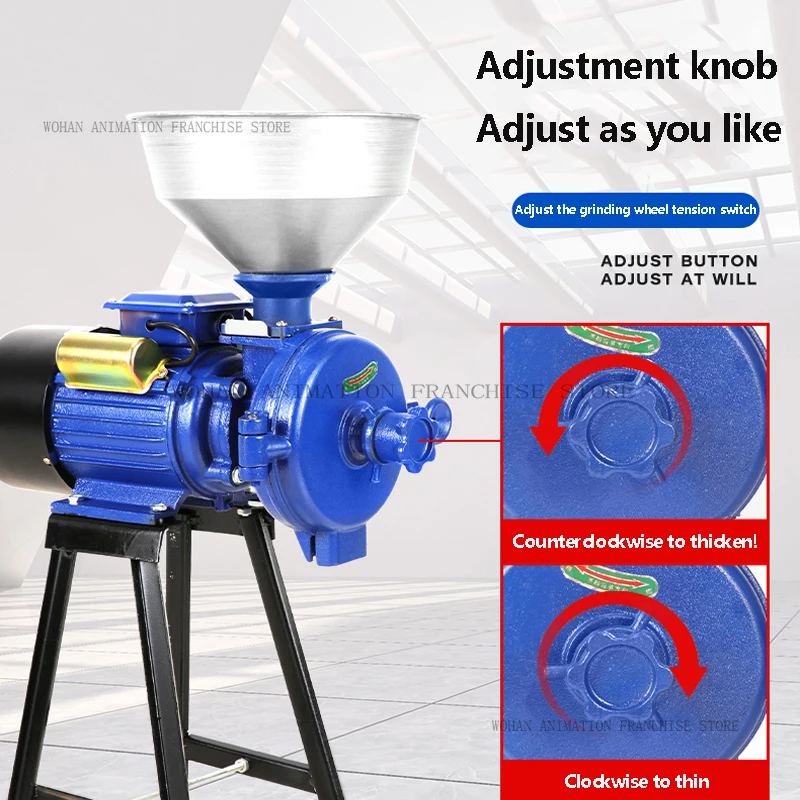 

220V Electric Grain Grinder Corn Crusher Spice Grinder Milling Machine for Dry Food Rice Wheat Soybean