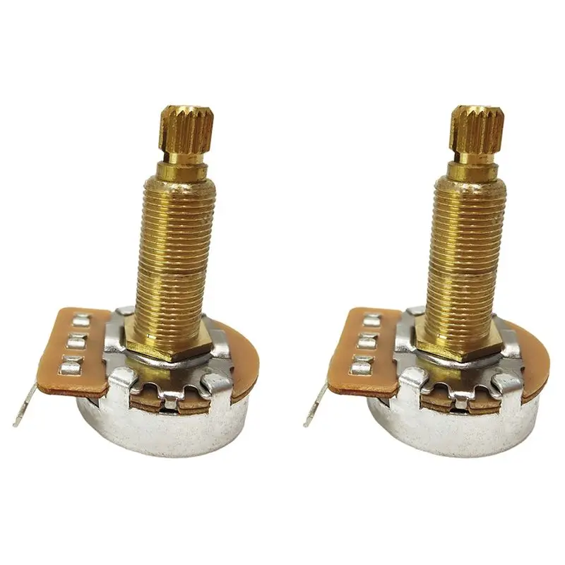 NALFI-2X Potentiometer Splined Small Pot Electric Guitar Bass Effect Amp Tone Volume 28Mm B500K