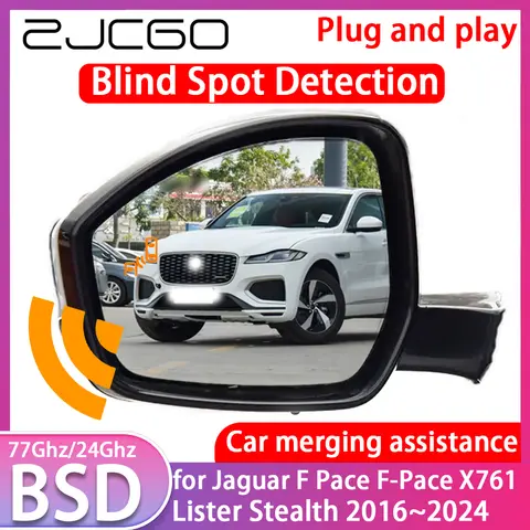 ZJCGO 재규어 F 페이스 F-페이스 X761 리스터 스텔스 사각지대 감지 자동차 BSD BSA 시스템, 운전 경고 레이더 경고 미러