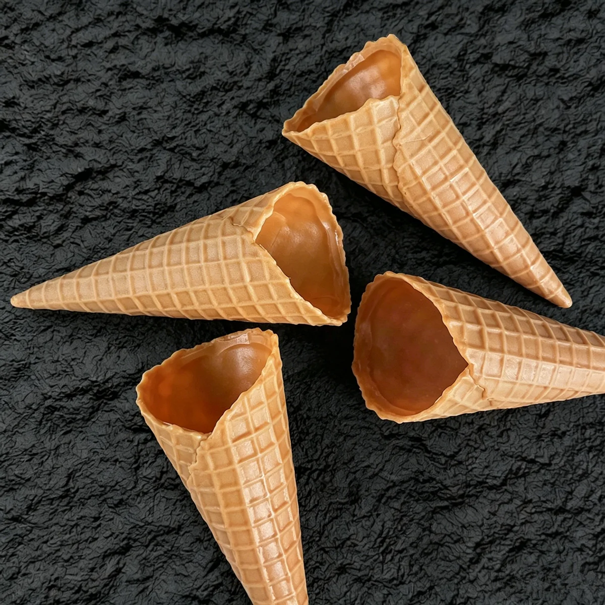 5/16/50 Stück künstliche Eistüten, künstliche Eiswaffel-Tüten, realistische Simulation, knuspriges Waffelmodell, Requisiten für Lebensmittelfotografie – Detail 3