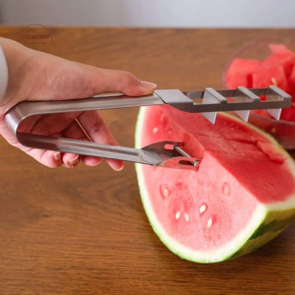 

304 Stainless Steel Watermelon Cube Cutter Anti-corrosion Rust-proof Watermelon Slicer Labor-saving Professional Fruit Splitter