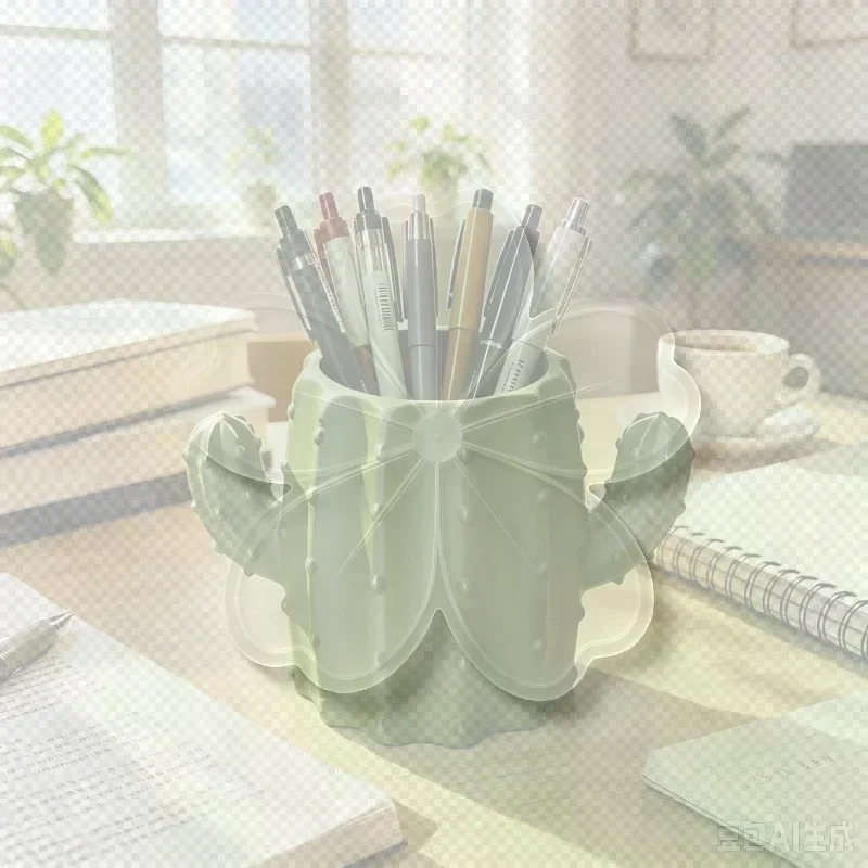Creative Cute Cactus Pen Holder Fashion Multifunctional Desktop Stationery Container Non-toxic for Home Study Office Desk Decor