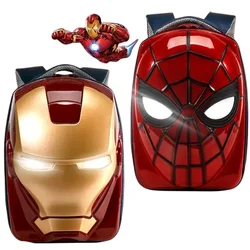 Marvel Iron Man Kindergarten Backpack Primary School Student Three-dimensional Luminous Cool Anime Cartoon School Bag Gift