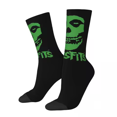 Winter Warm Funny Women Men Misfits Skull Socks Sweat Absorbing Sports Socks