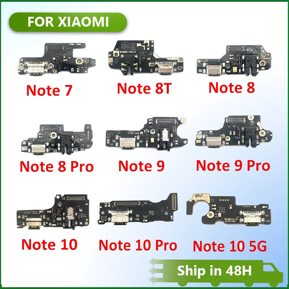 USB Charging Port Microphone Dock Connector Board Flex Cable For Xiaomi Redmi Note 7 8 8T 9 9s 10 11 Pro 5G