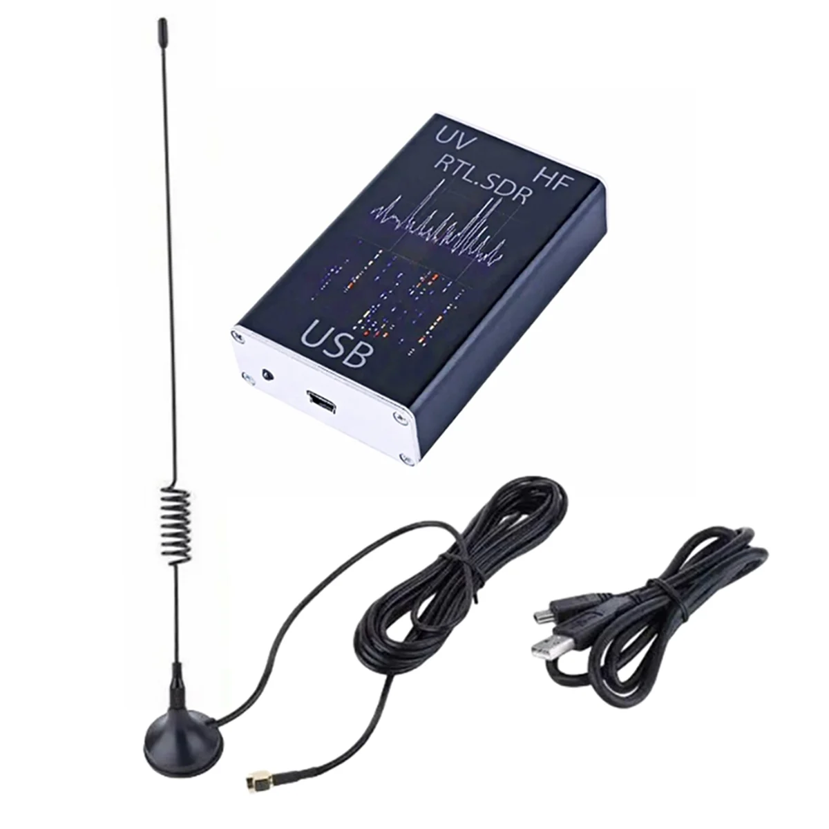 2025 novo receptor sdr 100khz-1.7ghz banda completa uv hf RTL-SDR receptor usb de ondas curtas banda larga software-rádio definido