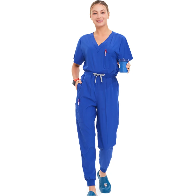 Uniforme médical gommage hôpital travail gommages ensemble en gros soins infirmiers gommage uniformes femmes soins de santé pharmacie clinique vêtements de travail