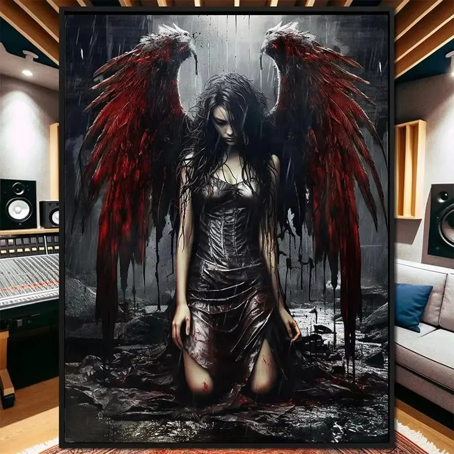 5D DIY Full Square Round Diamond Painting Kits Fallen Angel Women Diamond Mosaic Handwork Art Picture Home Decor