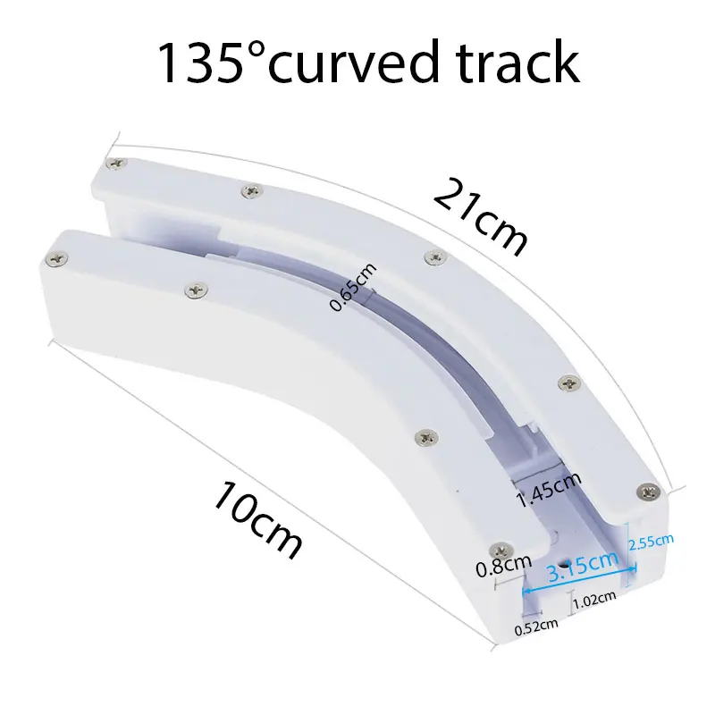 LifeLibero High Quality 90°135°Degree Electric Curtain Track Rail Joint Bracket Connector for U/L Type Window For DT82 Track