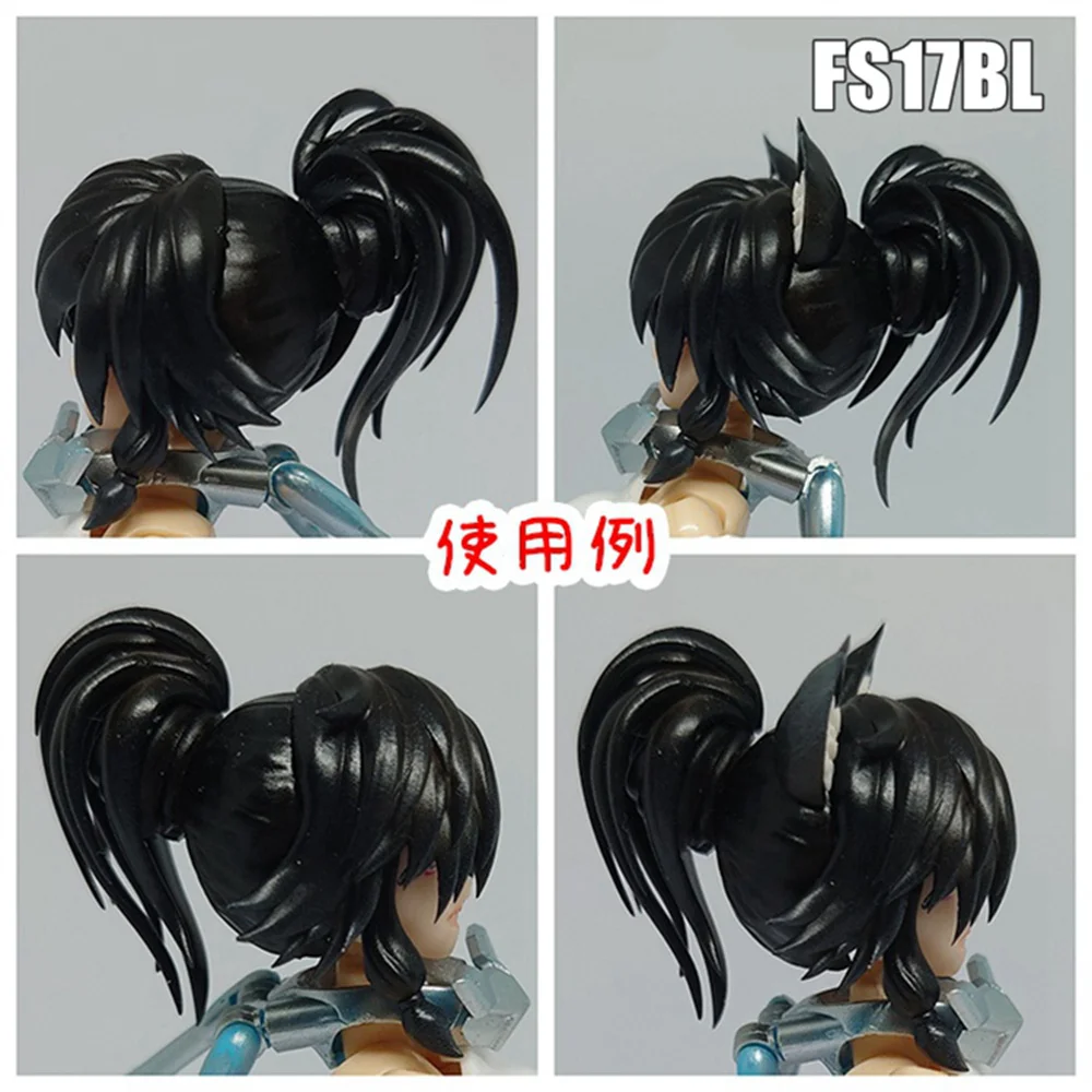 SH STUDIO FS17B 1/12 Maßstab Resin GK Teile: Elektrische Gesichtsform mit Pony-Frisur für 6-Zoll-Göttinnen-Körperzubehör – Detail 13