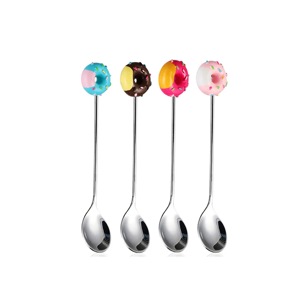 High Quality Doughnut Coffeeware Dinnerware Dessert Cake Kitchen Tool Stirring Spoon Teaspoon Coffee Spoon Fruit Fork