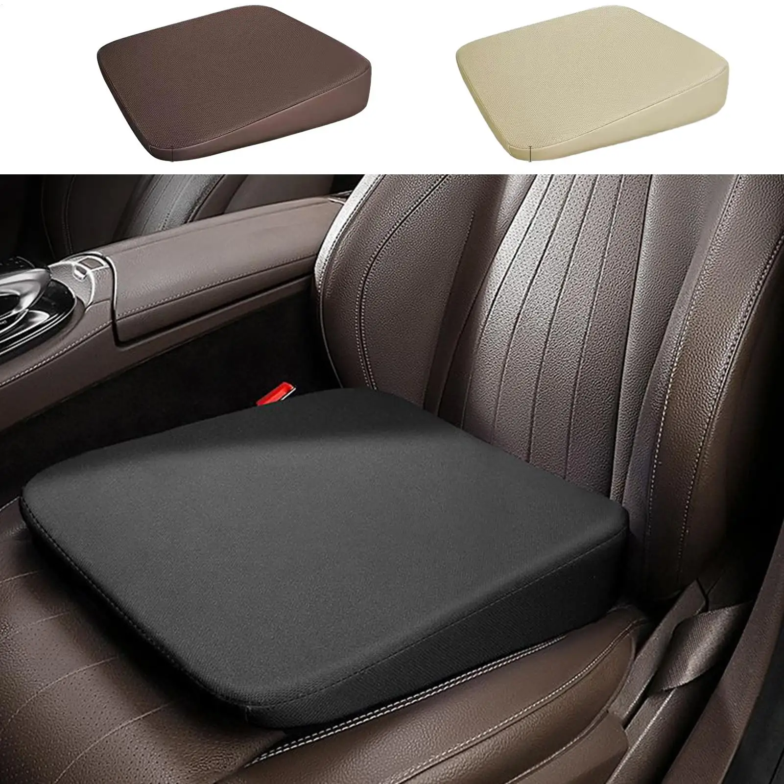 Multifunctional Car Seat Booster Cushion Wedge Heightening Pad Wear-Resistant Driver Seat Support Cushion Universal Height Boost