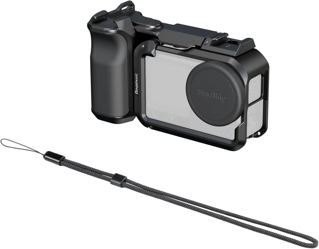 

Металлический комплект рукояток-держателей для DJI Osmo Action 6 с кнопкой спуска затвора, креплением Cold Shoe, ремешком на запястье, крышкой для объектива, резьбовым отверстием 1/4 дюйма